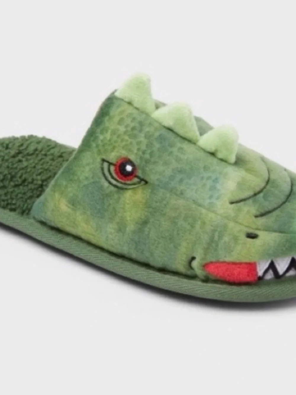 Kids' Dino Scuff Slipper - Cat & Jack™ Green Medium (2/3) new